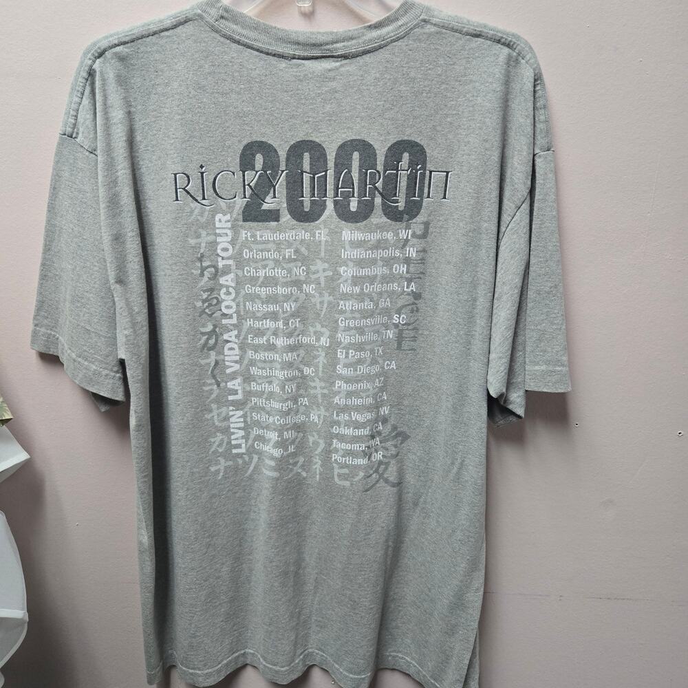 Ricky Martin Livin La Vida Loca Tour 2000 Shirt Mens M Winterland Double Sided - Picture 3 of 8
